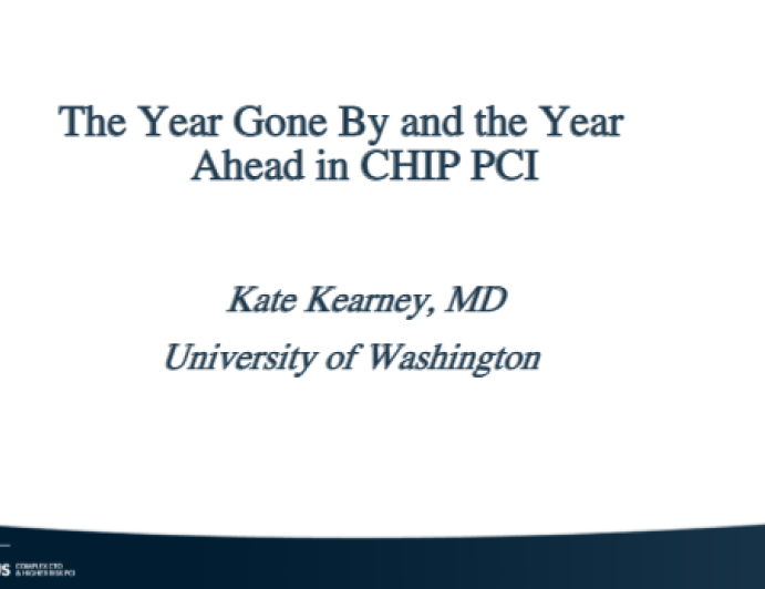 The Year Gone By and the Year Ahead in CHIP PCI